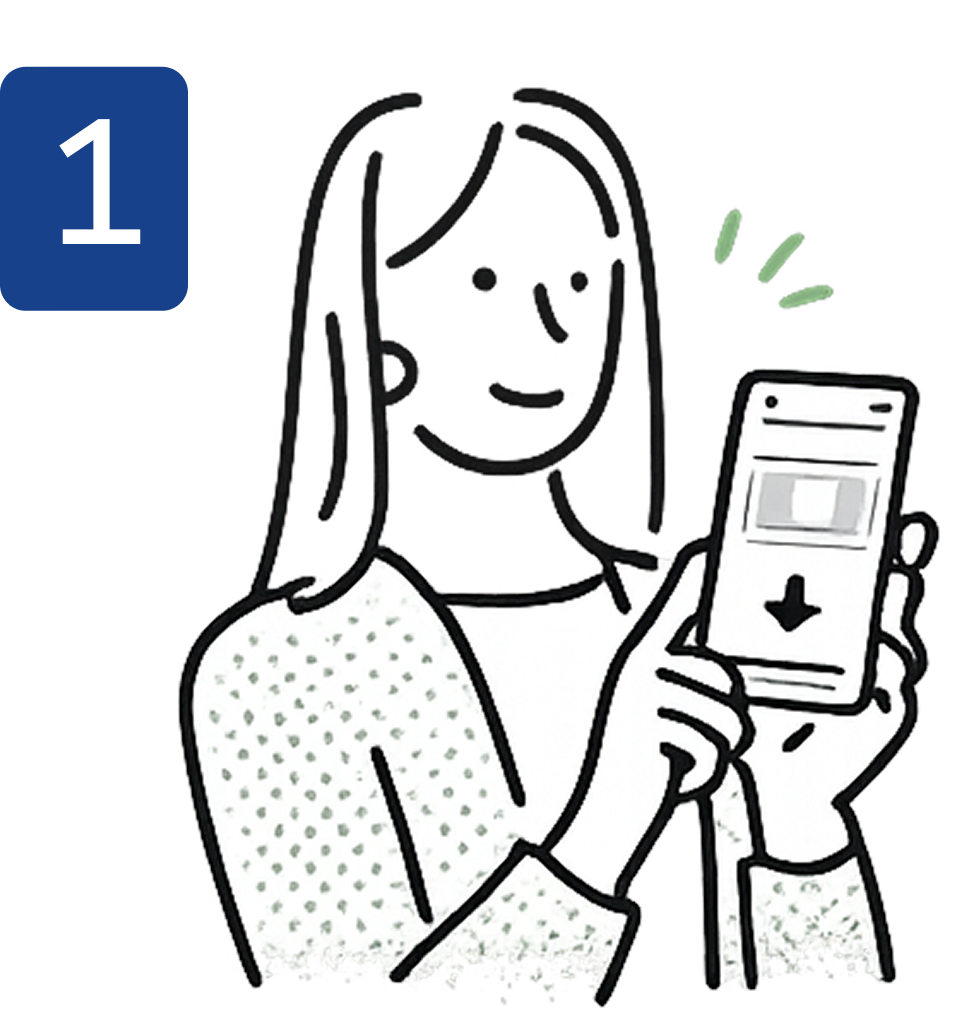Illustration d'une personne utilisant un smartphone