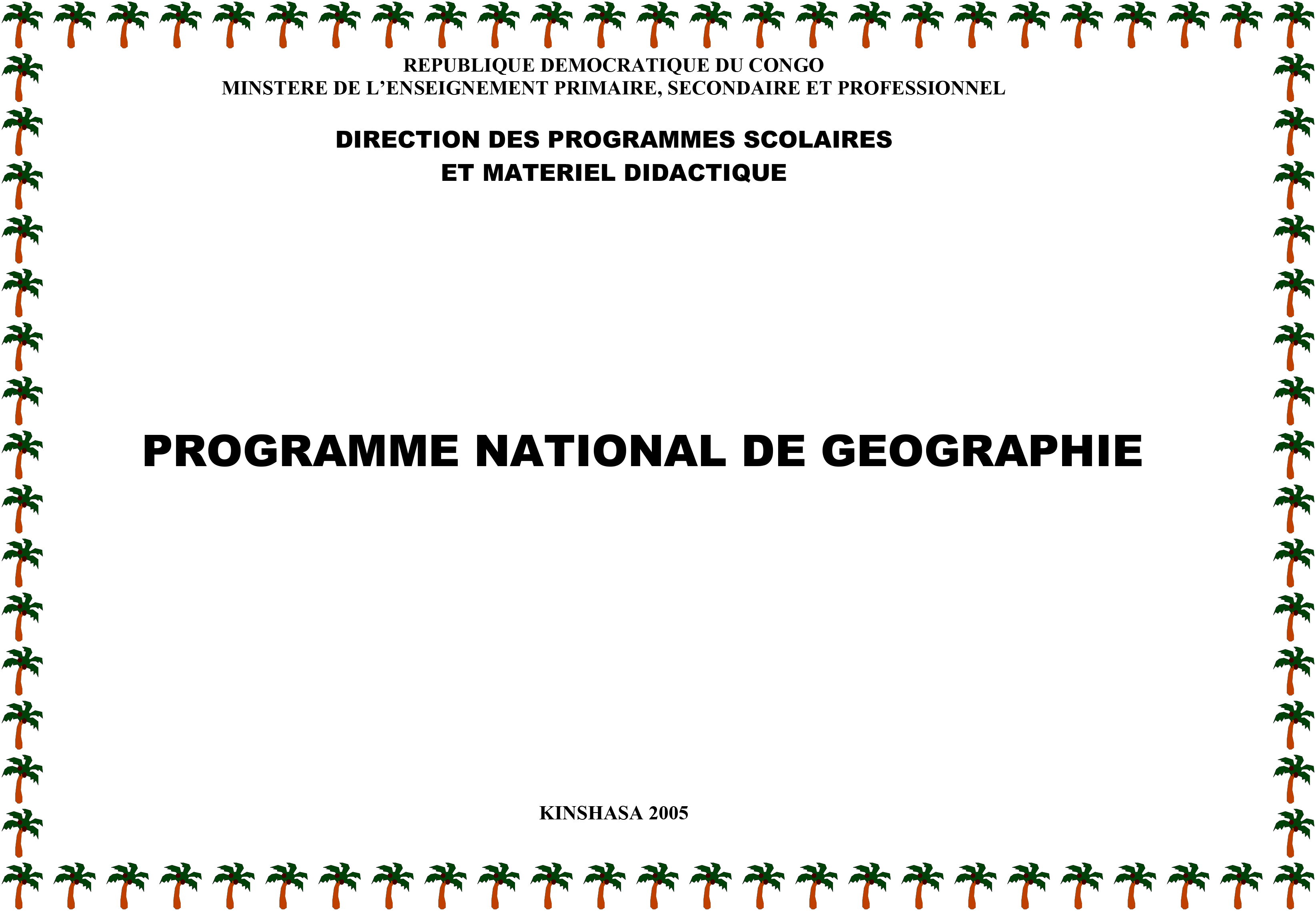 Programme National de Géographie