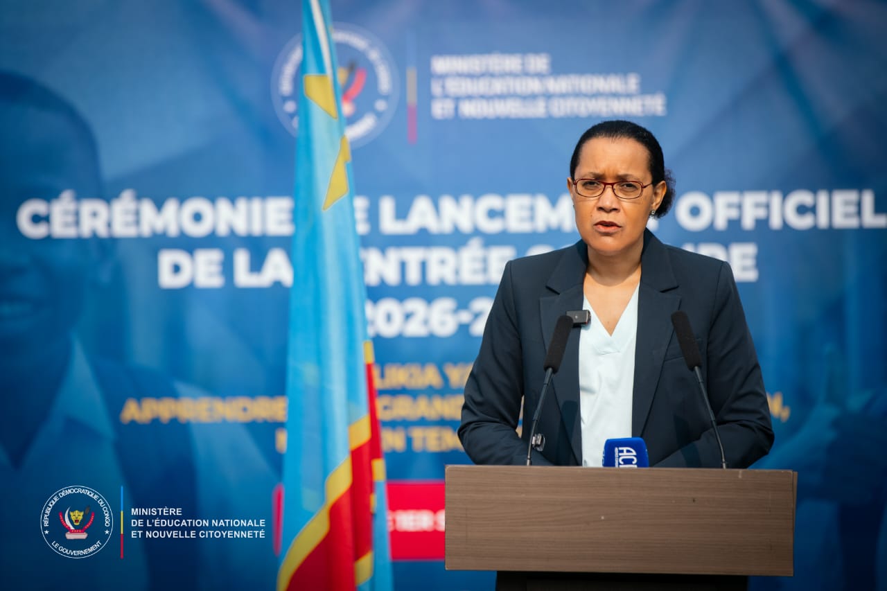 Rentrée scolaire 2026-2027 : Raïssa Malu donne le coup d’envoi à Kinshasa et place l’exécution des réformes et la qualité des apprentissages au cœur de l’année scolaire