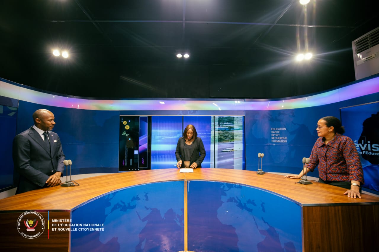 RDC : La ministre d’État Raïssa Malu inaugure le nouveau plateau de production audiovisuelle de RT EDUC