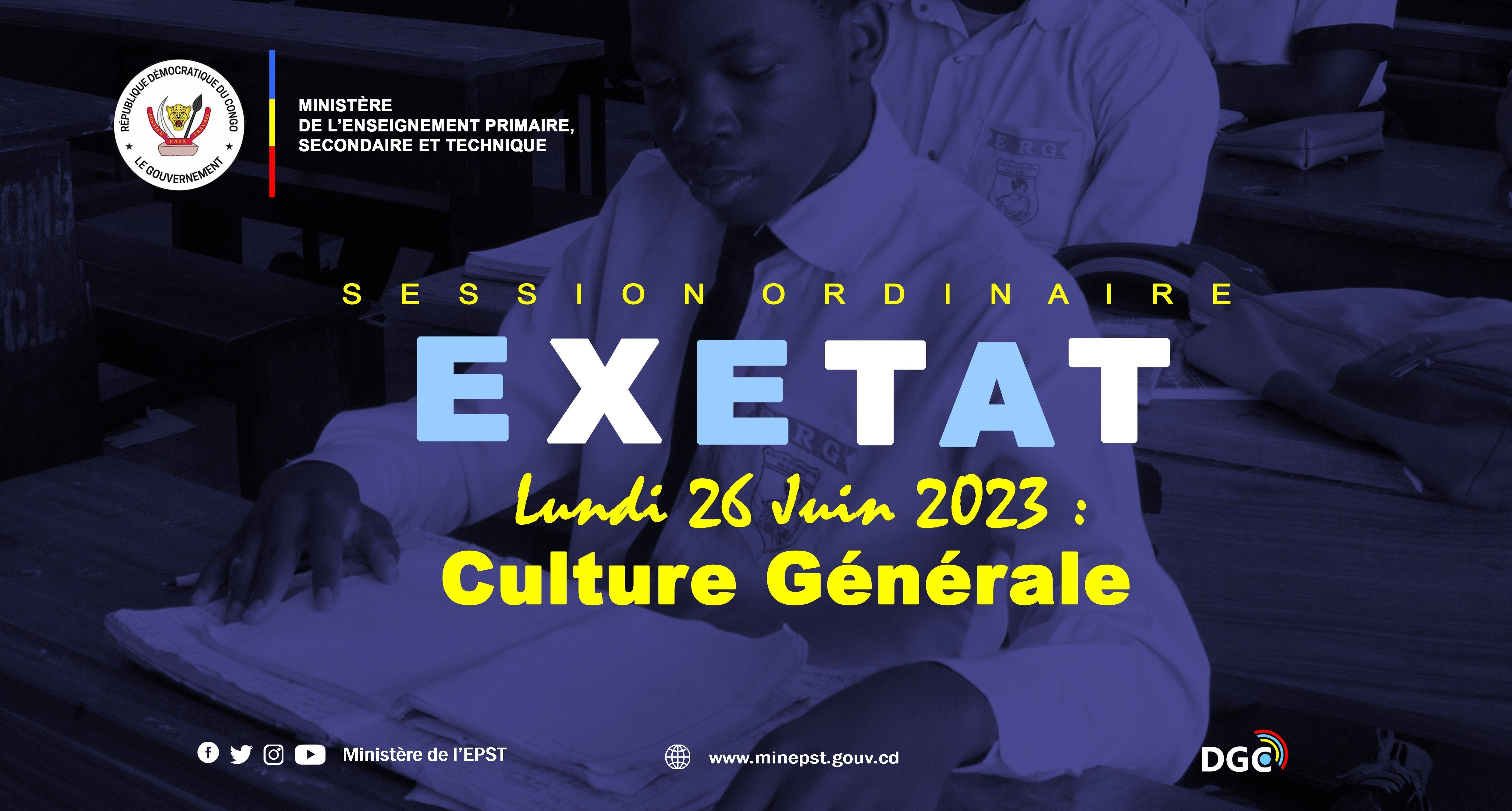 Exetat 2023 : j'étais stressé avant. Après, je me suis rendu compte qu'il s'agissait des leçons vues en classe" Alem Mabana