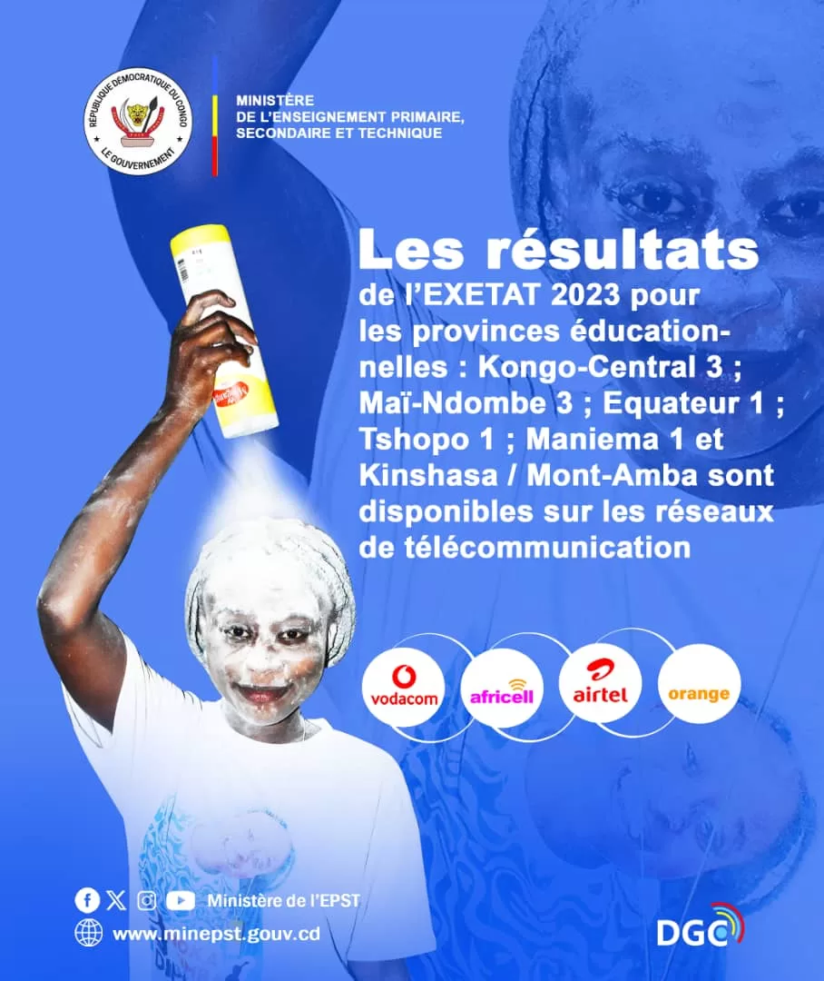 Exetat 2023: le collège Saint Raphaël s'arroge les deux meilleurs pourcentages de Kinshasa-Mont Amba