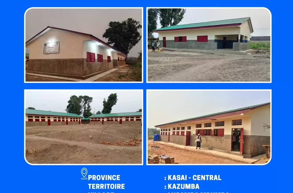PDL 145 T/ Kasaï- Central : le village Lusamba Mbumba doté d’une nouvelle école