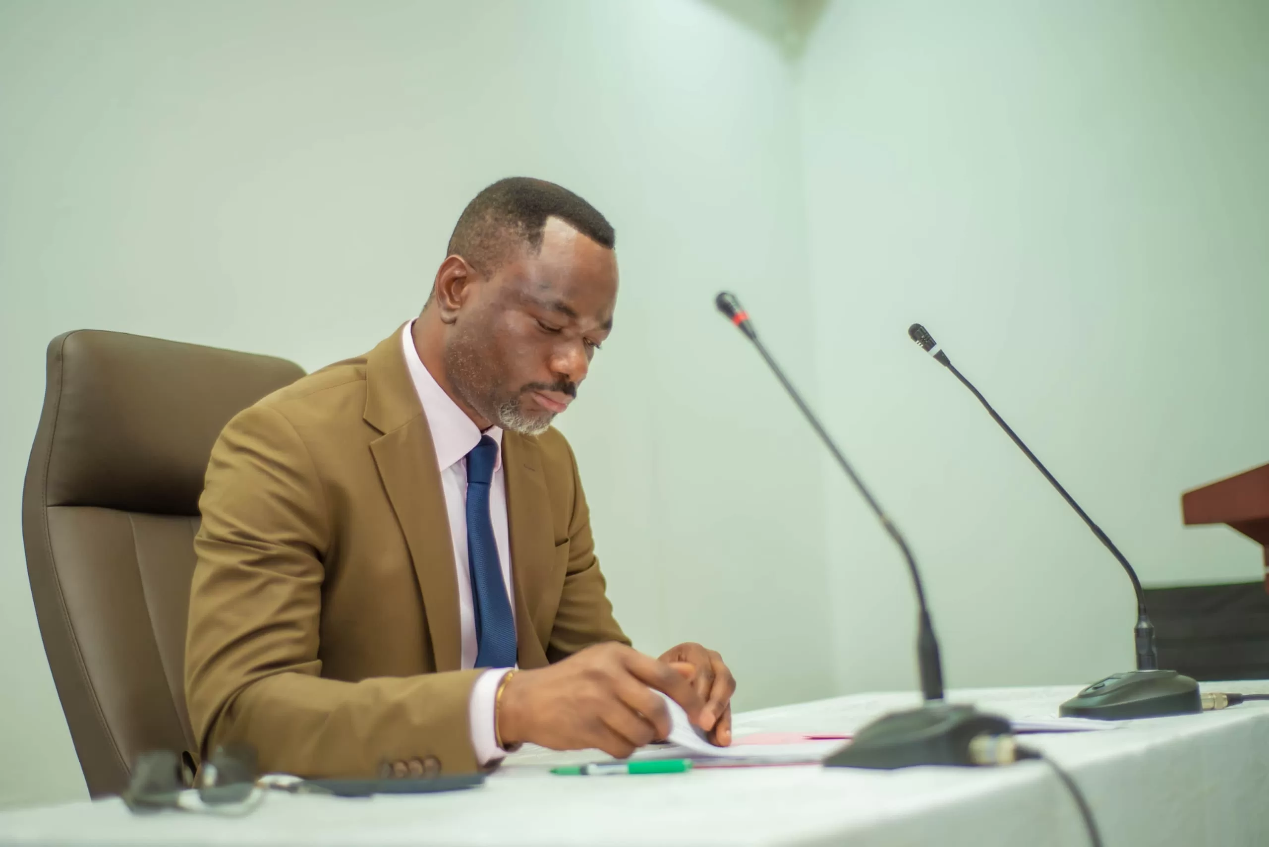 Commission paritaire Gouvernement - Banc syndical : Tony Mwaba se rassure du bon déroulement des travaux
