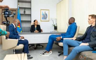 Encadrement des jeunes par le sport : Raissa Malu reçoit le basketteur Congolais Bismack Biyombo