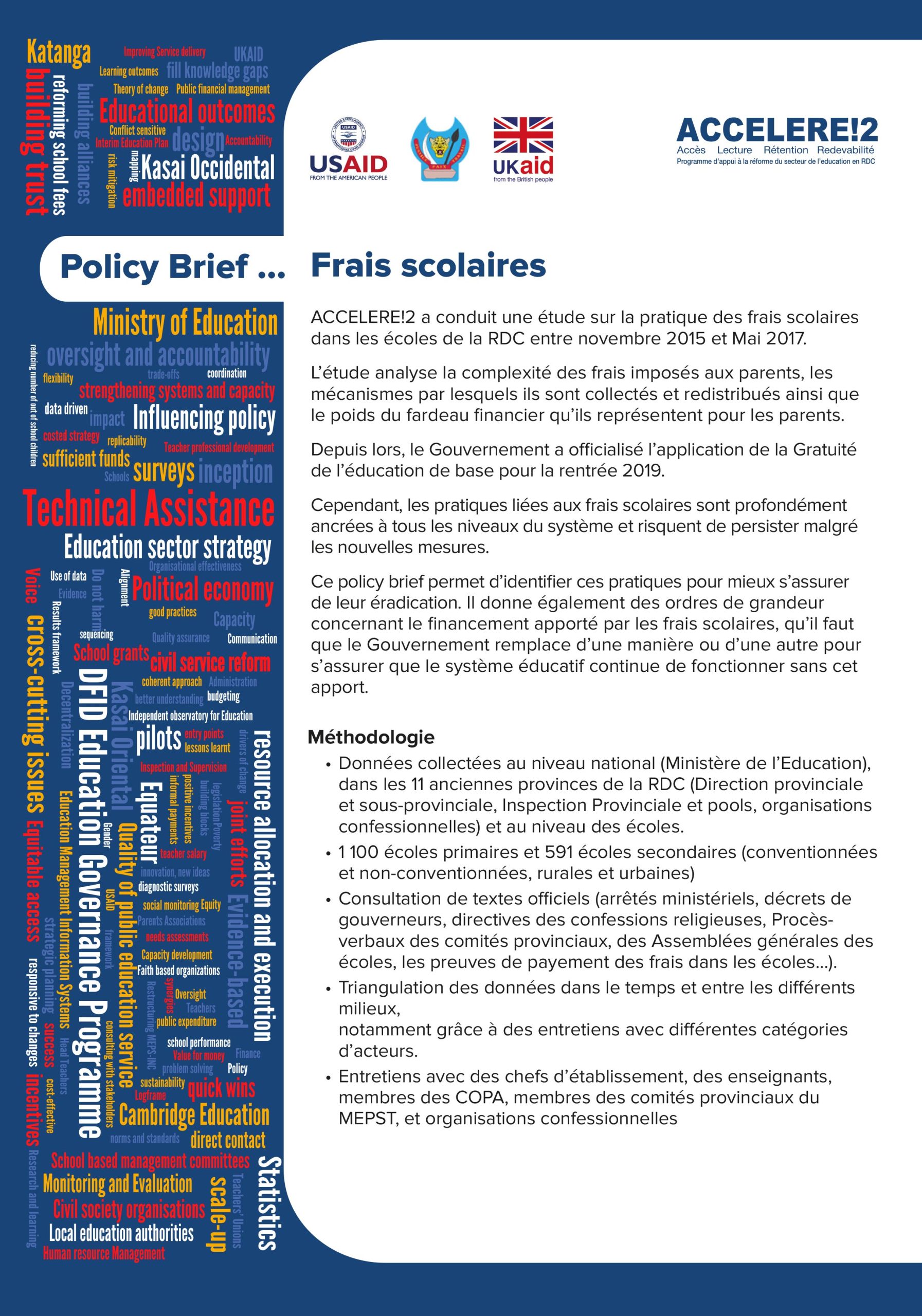 Policy Brief : Frais scolaires