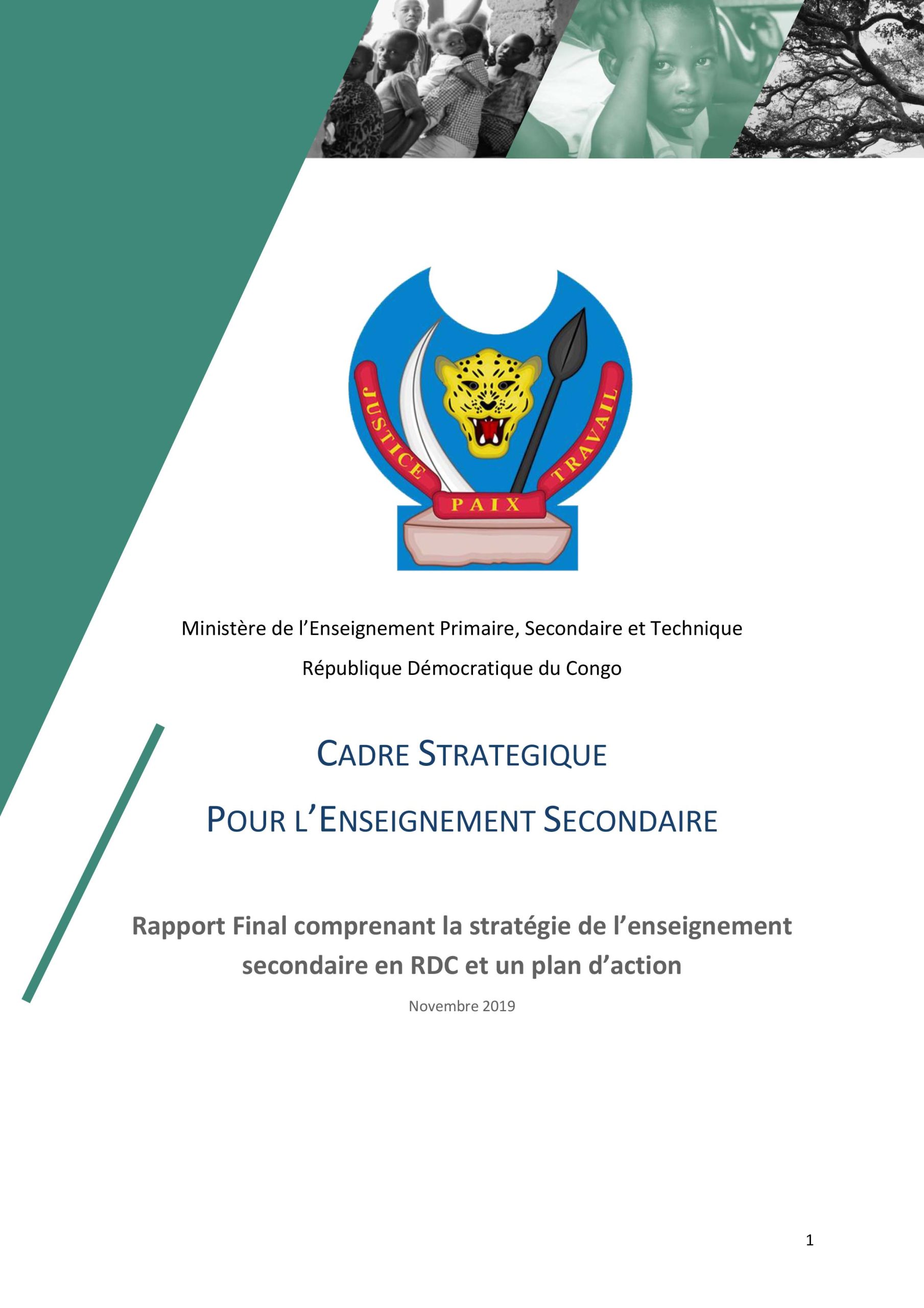 Cadre Stratégique Enseignement Secondaire RDC – Rapport final PEQPESU