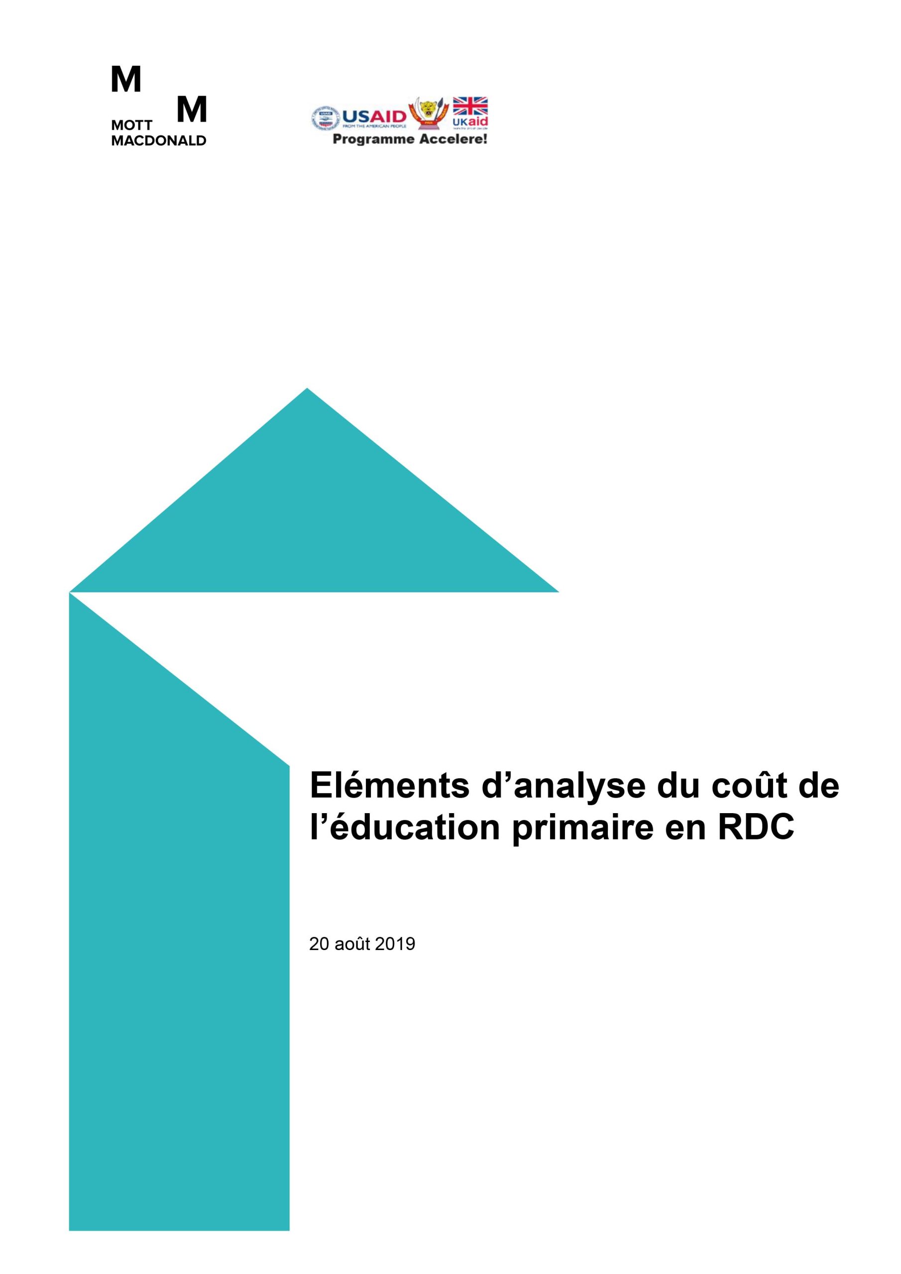 Eléments d’analyse du coût de l’éducation primaire en RDC