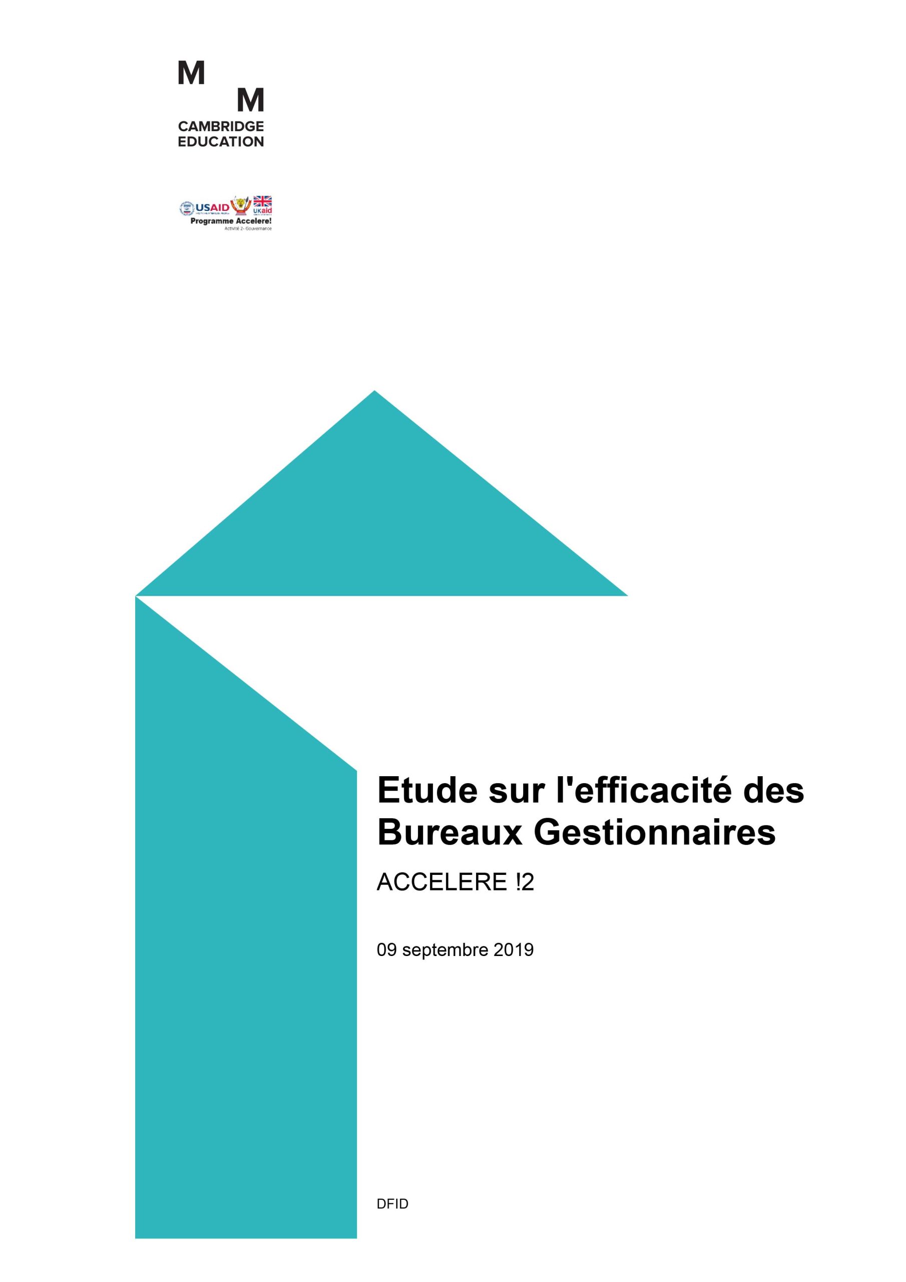 Etude sur l’efficacité des Bureaux Gestionnaires_Final