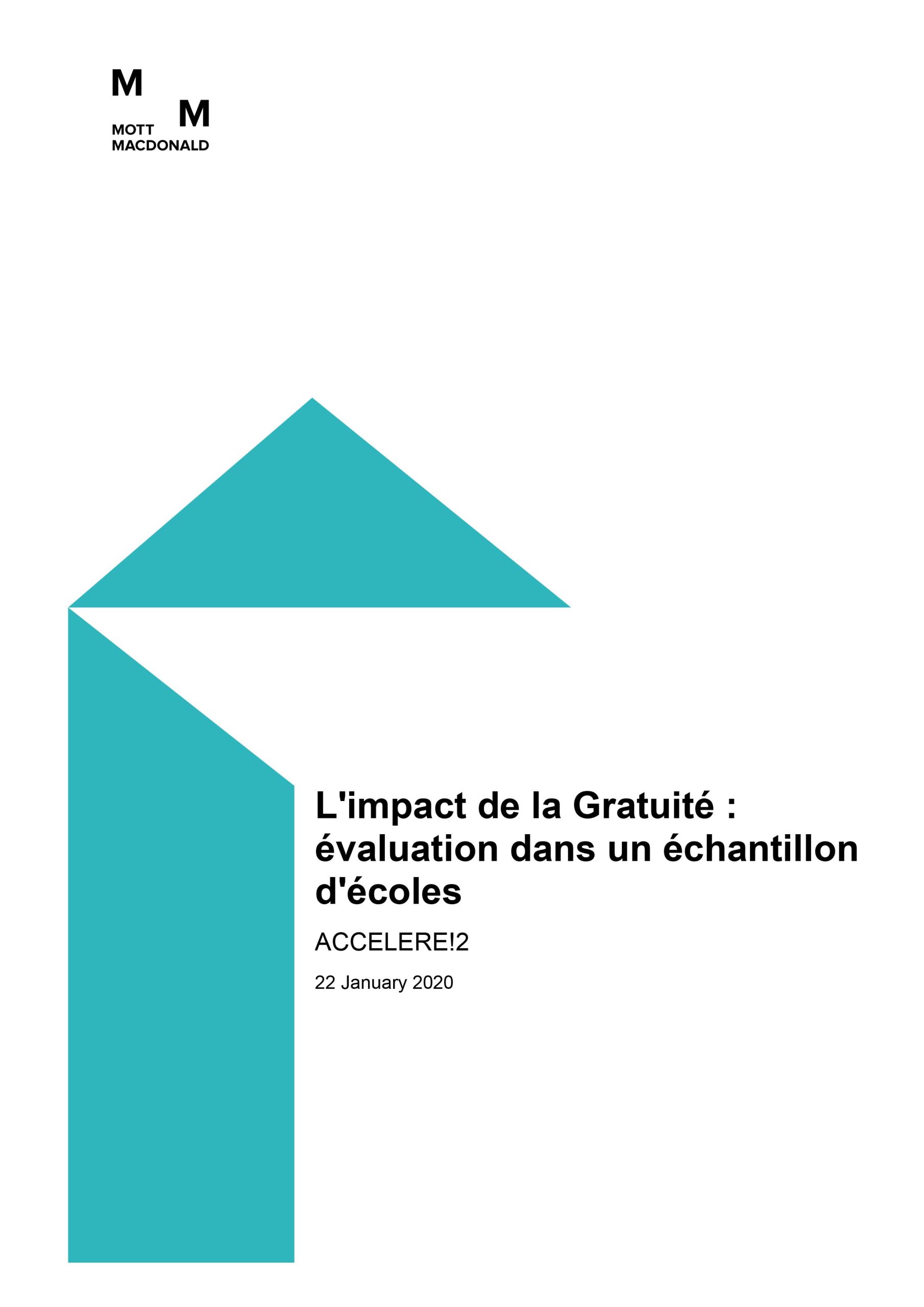 Impact de la Gratuité évaluation dans un échantillon d’écoles